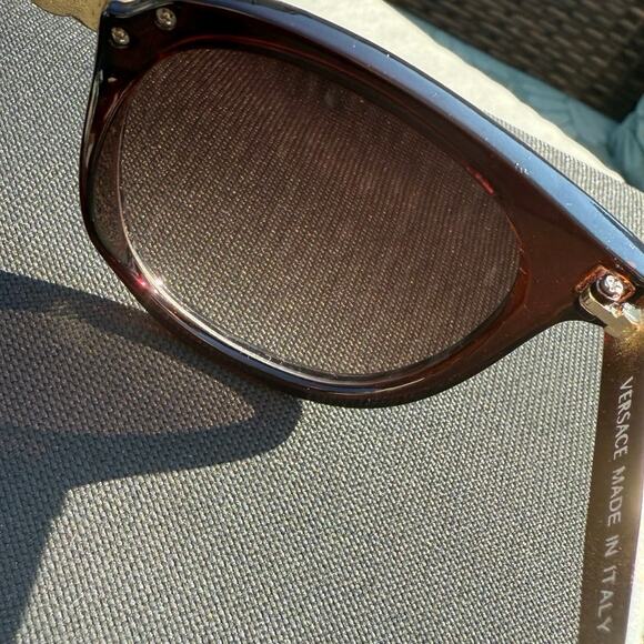 New Versace Y2K Sunglasses Tortoise Gold Medusa & Case Authenticity Certificate - Picture 15 of 16